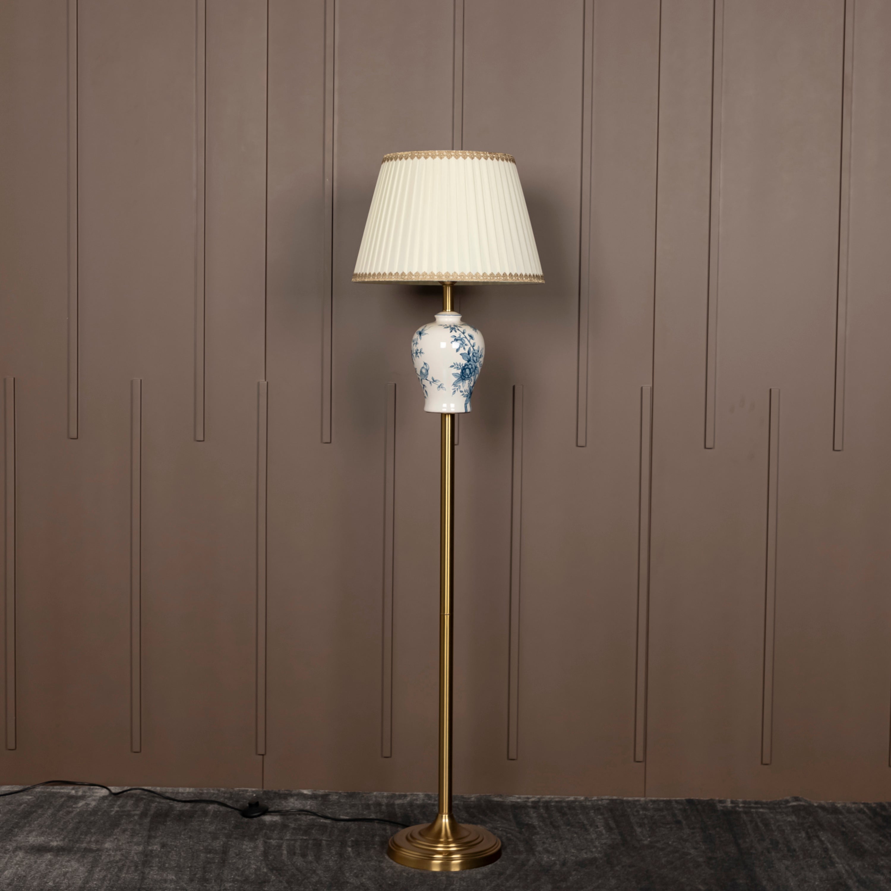 Kannus Antique White Porcelain Floor Lamp - Heka Lighting & Trading Limited