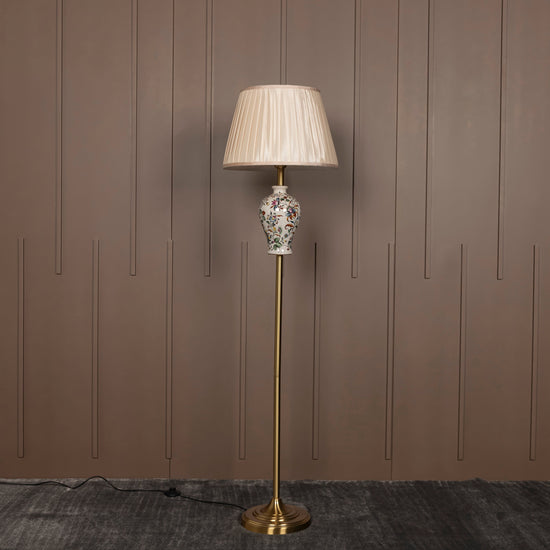 Kerava Antique Cream Porcelain Floor Lamp