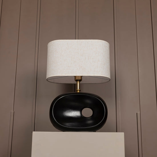 Berova Antique Black Porcelain Lampshade