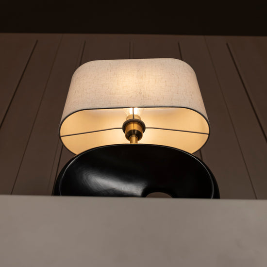 Berova Antique Black Porcelain Lampshade