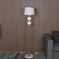 Ponzan White Marble Antique Floor Lamp | Modern Decorative Lighting For Homes & Hotels - Heka Lighting & Trading Limited