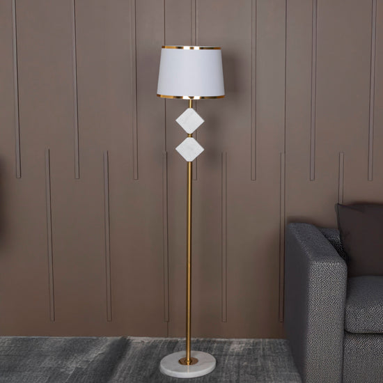 Ponzan White Marble Antique Floor Lamp | Modern Decorative Lighting For Homes & Hotels