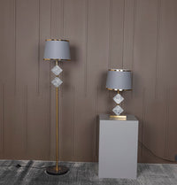 Ponzan Gray Marble Antique Floor Lamp | Modern Decorative Lighting For Homes & Hotels - Heka Lighting & Trading Limited