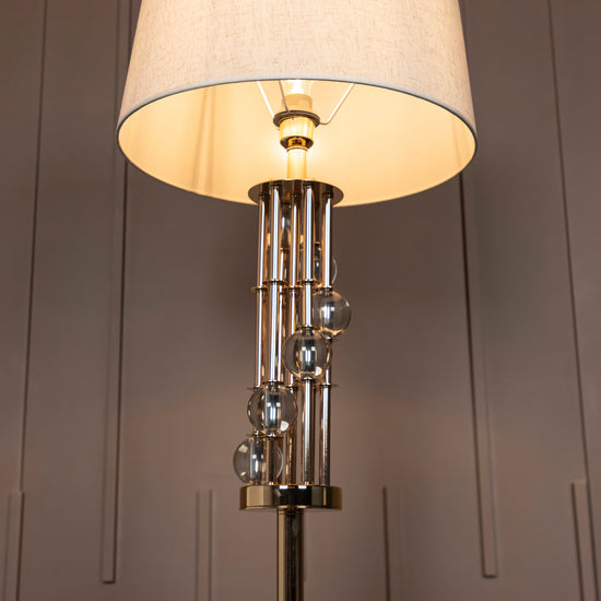 Bonn Gold Transparent Glass Floor Lamp