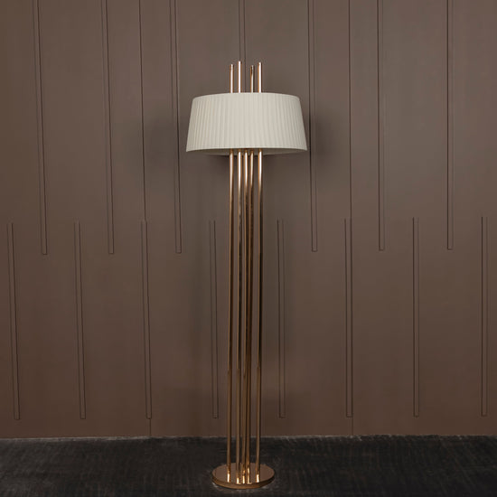 Napoli Gold Cream Floor Lamp