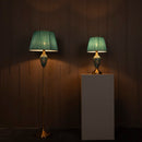 Debre Dark Antique Green Porcelain Floor Lamp - Heka Lighting & Trading Limited