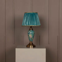 Debre Dark Antique Green Porcelain Lampshade - Heka Lighting & Trading Limited