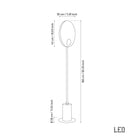 Gana Two White Frosted Glass Antique Floor Lamp - Heka Lighting & Trading Limited