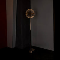 Carina Globe Transparent Acrylic Gold Floor Lamp 33 Cm