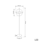 Carina Globe Transparent Acrylic Gold Floor Lamp 33 Cm - Heka Lighting & Trading Limited