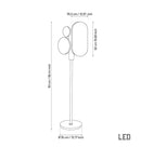 Regina Platinum Marble Floor Lamp | Modern Decorative Lighting For Homes & Hotels - Heka Lighting & Trading Limited