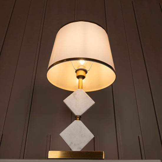 Ponzan White Marble Antique Lampshade