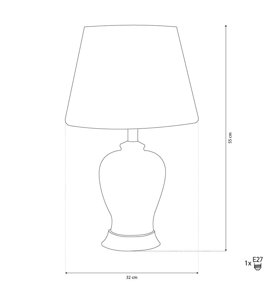 Debre Dark Antique Green Porcelain Lampshade - Heka Lighting & Trading Limited