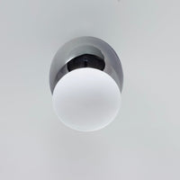 Salvador Smoked & White Glass Platinum Plafonier 40Cm - Heka Lighting & Trading Limited