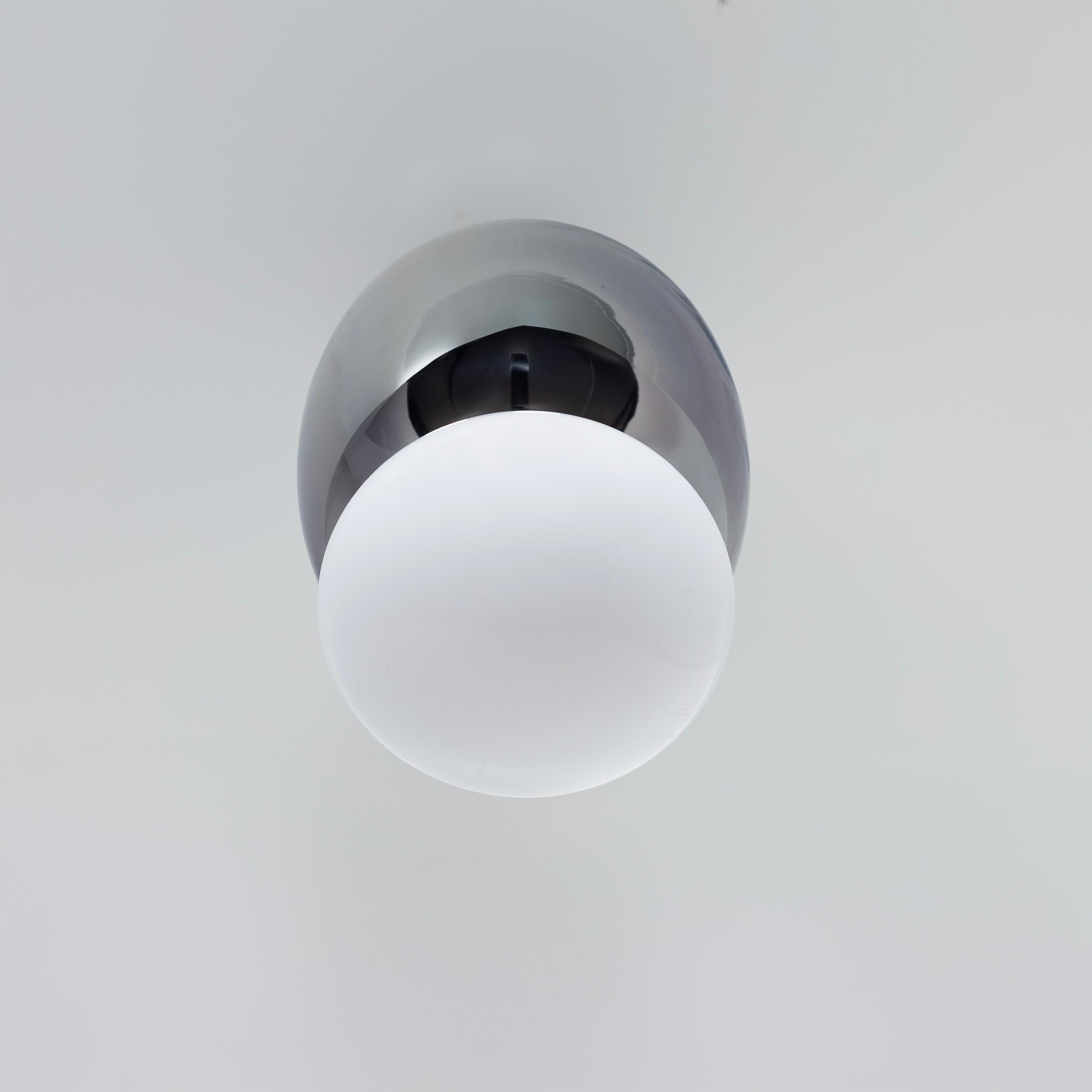 Salvador Smoked & White Glass Platinum Plafonier 40Cm - Heka Lighting & Trading Limited