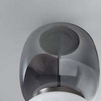 Salvador Smoked & White Glass Platinum Plafonier 40Cm - Heka Lighting & Trading Limited