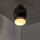 Salvador Smoked & White Glass Platinum Plafonier 40Cm - Heka Lighting & Trading Limited