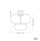 Salvador Honey & White Glass Antique Plafonier 27Cm - Heka Lighting & Trading Limited