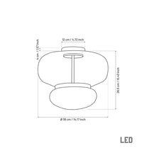 Salvador Honey & White Glass Antique Plafonier 27Cm - Heka Lighting & Trading Limited