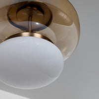 Salvador Honey & White Glass Antique Plafonier 27Cm - Heka Lighting & Trading Limited