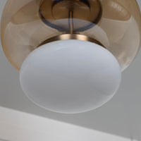 Salvador Honey & White Glass Antique Plafonier 27Cm - Heka Lighting & Trading Limited