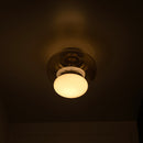 Salvador Honey & White Glass Antique Plafonier 27Cm - Heka Lighting & Trading Limited