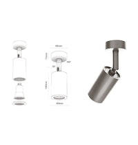 Mia Matte Chrome Flat Spotlight 6X14 Cm | Modern Decorative Lighting For Homes & Hotels - Heka Lighting & Trading Limited