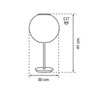 Nova White Soft Touch Globe Table Lamp 30 Cm - Heka Lighting & Trading Limited