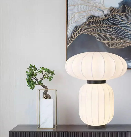 Nova White Soft Touch Narrow Table Lamp 30Cm