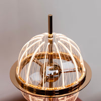 Carina Globe Transparent Acrylic Gold Table Lamp 23 Cm - Heka Lighting & Trading Limited