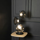 Hobart 3-Piece Smoked Glass Chrome Table Lamp - Heka Lighting & Trading Limited