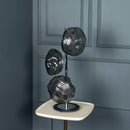 Hobart 3-Piece Smoked Glass Chrome Table Lamp - Heka Lighting & Trading Limited