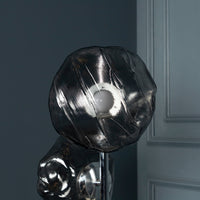 Hobart 3-Piece Smoked Glass Chrome Table Lamp - Heka Lighting & Trading Limited