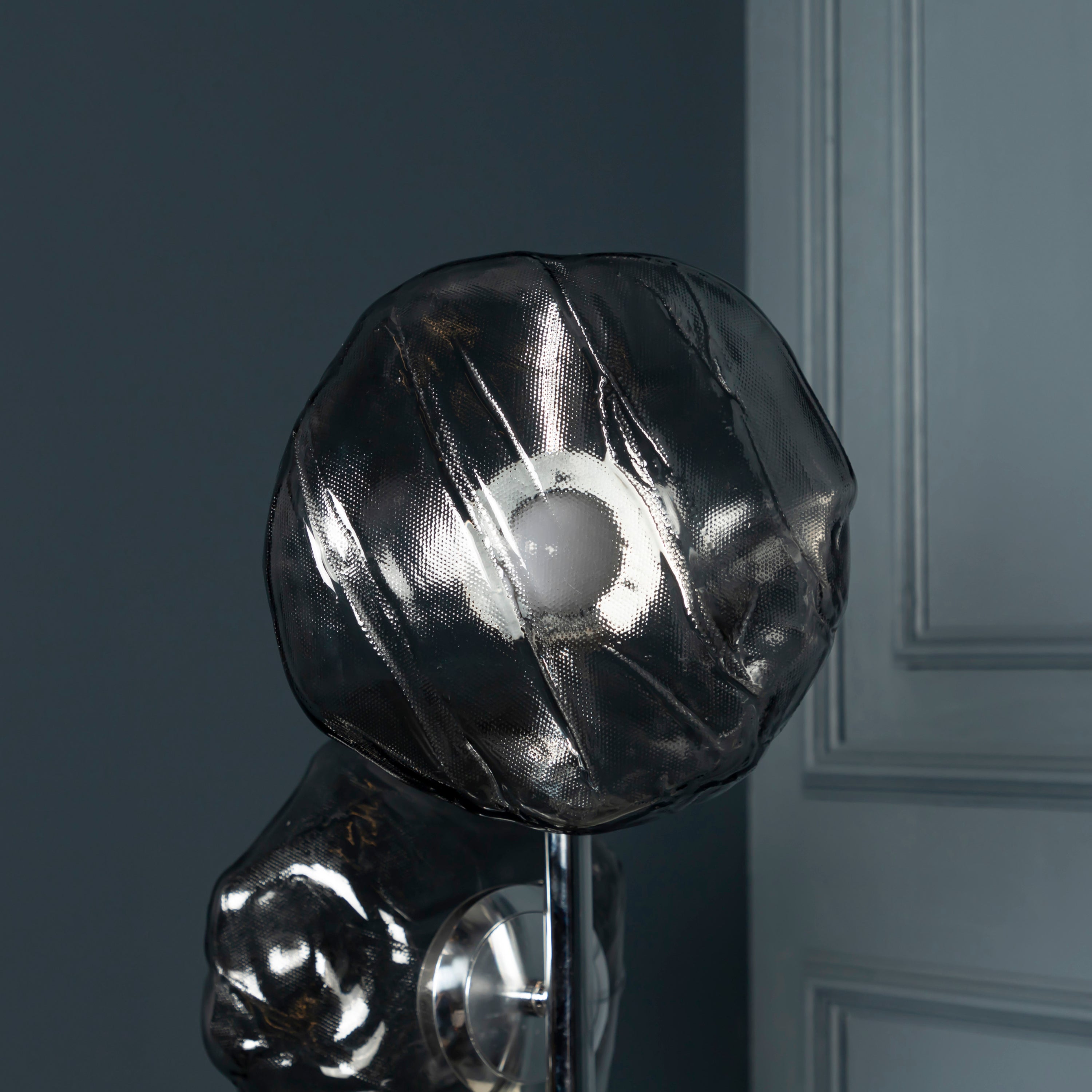 Hobart 3-Piece Smoked Glass Chrome Table Lamp - Heka Lighting & Trading Limited