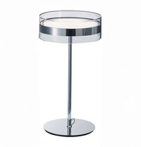 Berlin Platinum Stainless Transparent Glass Table Lamp - Heka Lighting & Trading Limited