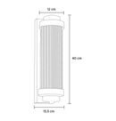 Sumela Black Glass Wall Sconce 40 Cm - Heka Lighting & Trading Limited