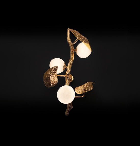 Doha Triple Gold Wall Sconce