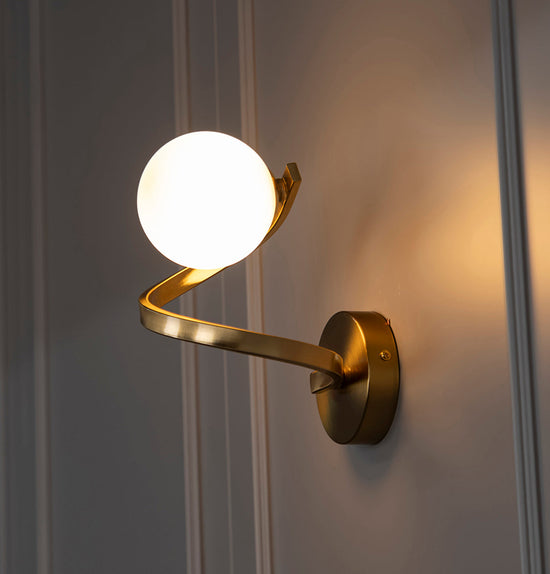 Pamir Single Opal Glass Soft Antique Wall Sconce