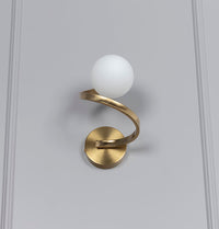 Pamir Single Opal Glass Soft Antique Wall Sconce - Heka Lighting & Trading Limited