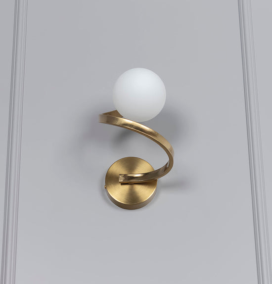 Pamir Single Opal Glass Soft Antique Wall Sconce