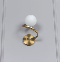 Pamir Single Opal Glass Soft Antique Wall Sconce - Heka Lighting & Trading Limited