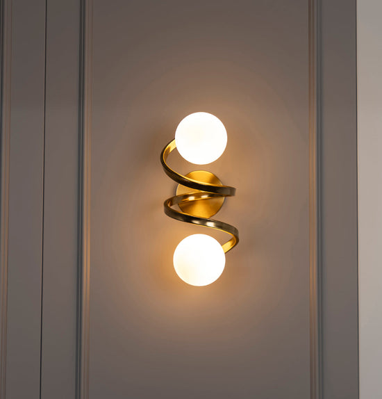 Pamir 2 Piece Opal Glass Soft Antique Wall Sconce