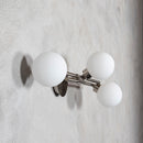 Likya Soft Three Glass Wall Sconce - Chrome