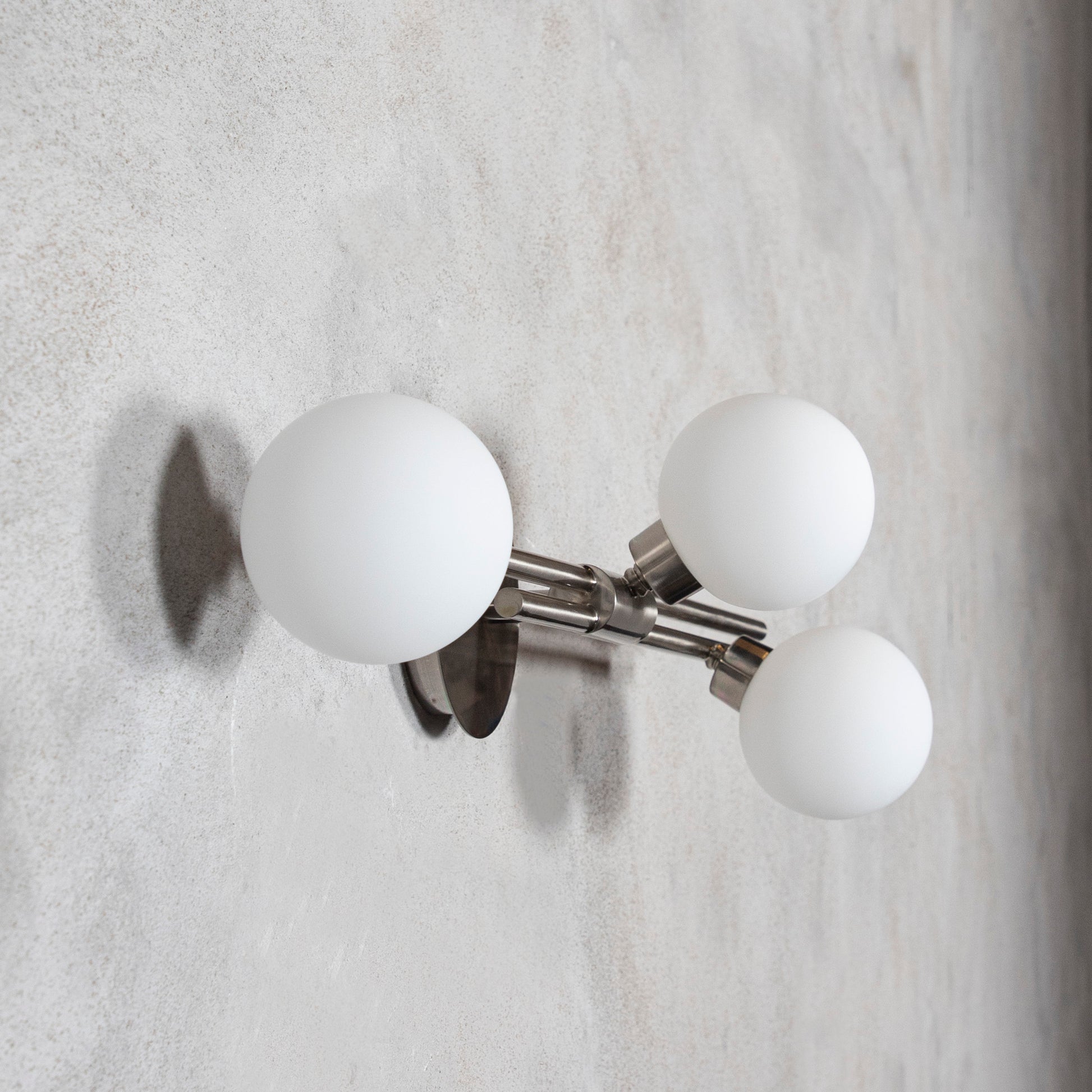 Likya Soft Three Glass Wall Sconce - Chrome