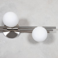 Likya Soft Three Glass Wall Sconce - Chrome