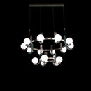Havana Chrome-Platinum 15' Soft Glass Living Room Chandelier 105 Cm - Heka Lighting & Trading Limited