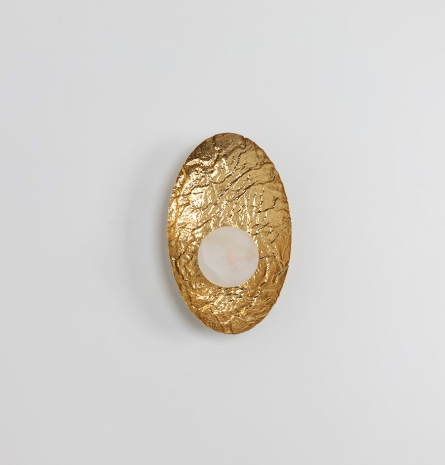 Brüksel Gold Marble Small Wall Sconce - Heka Lighting & Trading Limited