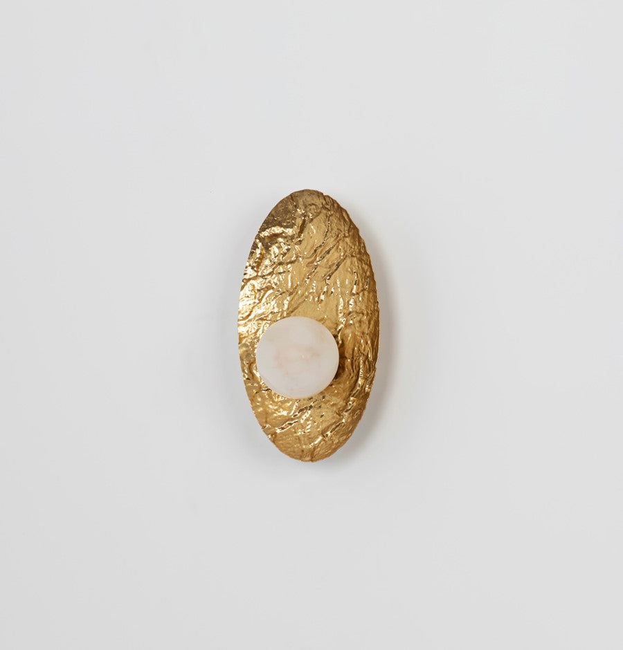 Brüksel Gold Marble Small Wall Sconce - Heka Lighting & Trading Limited