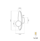 Brüksel Gold Marble Small Wall Sconce - Heka Lighting & Trading Limited