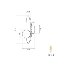 Brüksel Gold Marble Small Wall Sconce - Heka Lighting & Trading Limited